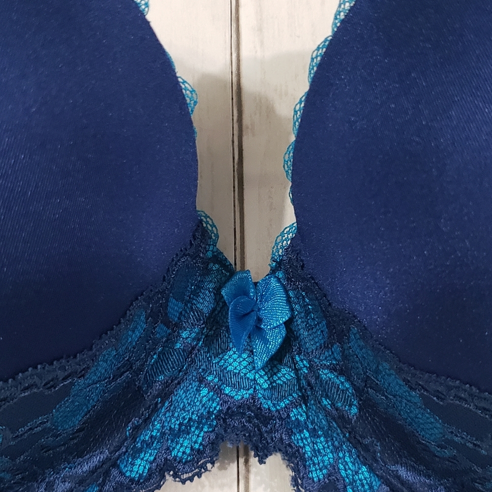 Adore me blue floral lace bra 34ddd